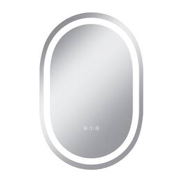 Boyel Living - 20 x 30 in Track-Shaped Aluminum Frame Anti-Distortion Easy Installation Mirror with Front Light