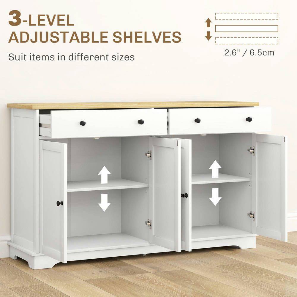 3-LEVEL ADJUSTABLE SHELVES  
Suit items in different sizes  

2.6" / 6.5cm