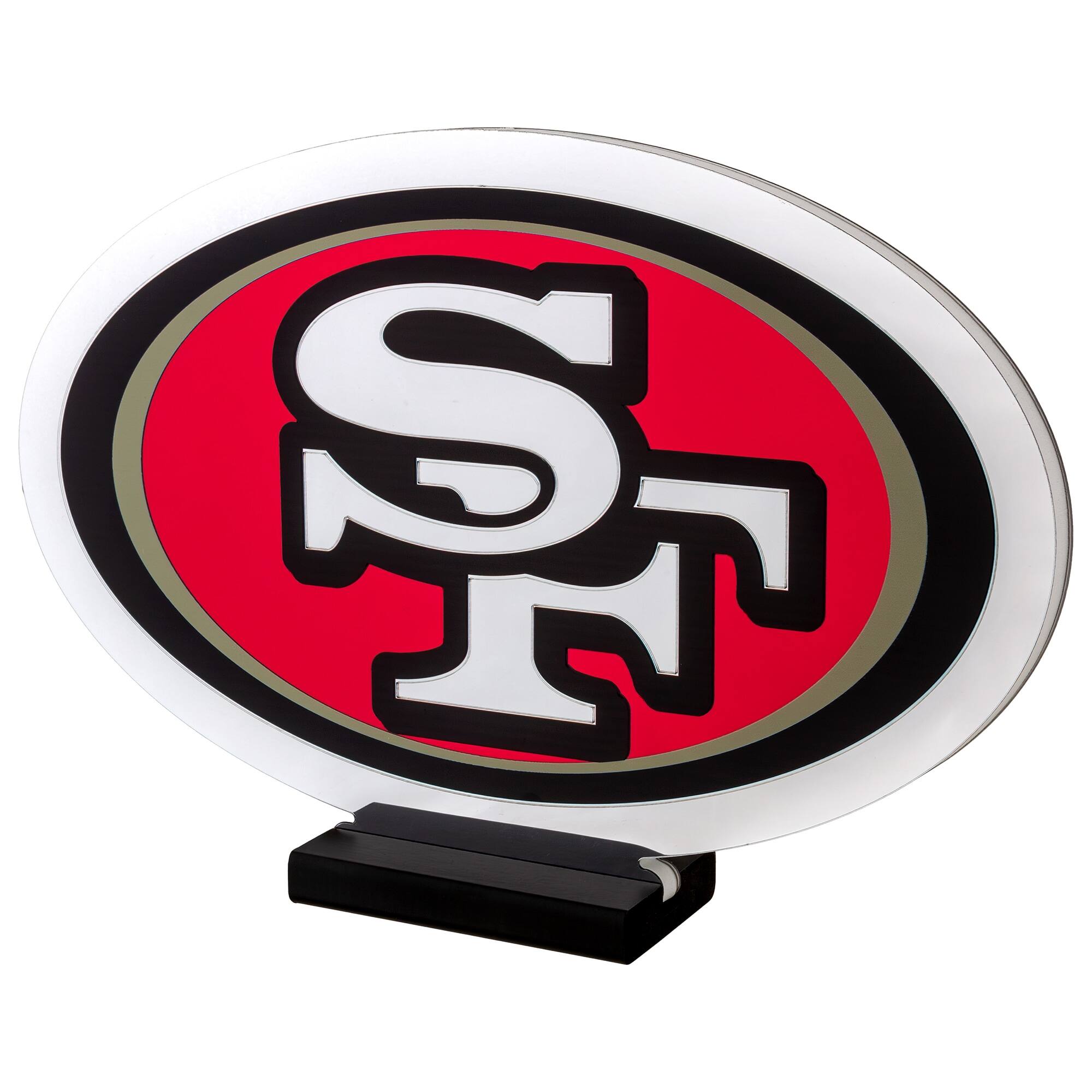 Alt View 1. Sporticulture - San Francisco 49ers LED Infinity Logo Light - Multicolor.