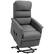 Front. Homcom - Power Lift Recliner Brown: Fabric Easy Assembly w/Remote & Side Pockets, Elderly Living Room Chair - Grey.