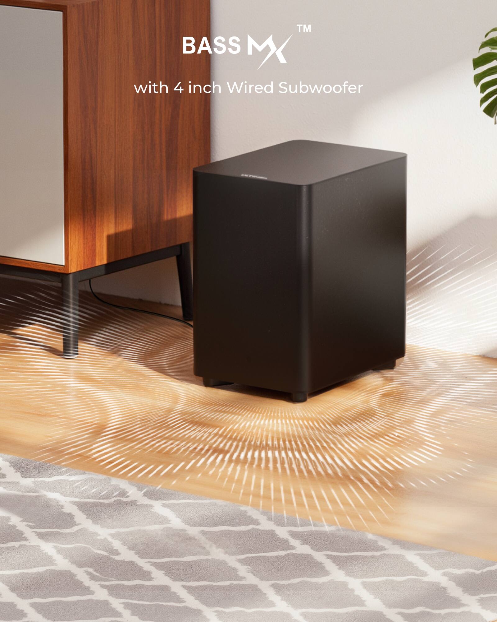 BASS MX with 4 inch Wired Subwoofer