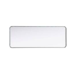 Elegant Decor - Contour Metal Rectangle Mirror 18x60 - Silver
