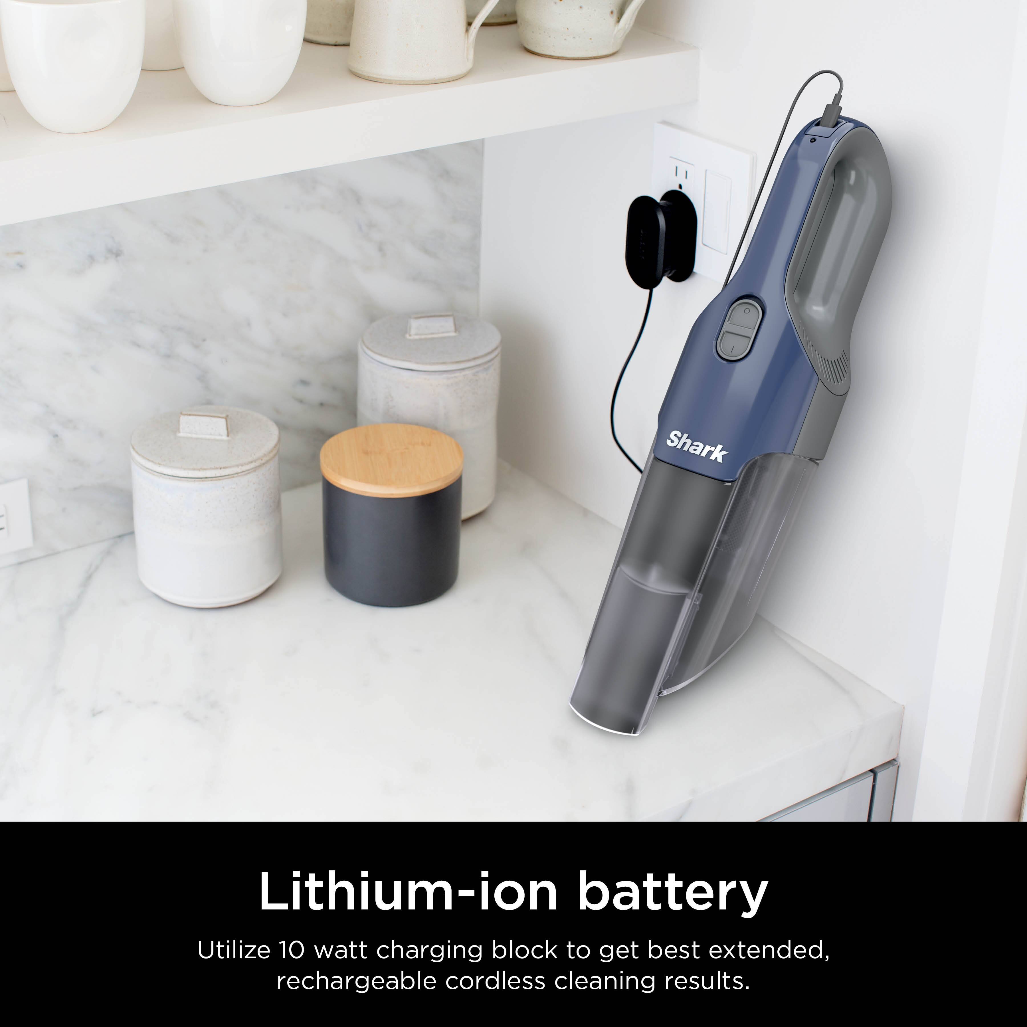 Shark Lithium-ion battery: Utilize a 10 watt charging block to get the best extended, rechargeable cordless cleaning results.