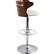 Alt View 11. LumiSource - Cosi PU Leather Barstool - Walnut/Cream.
