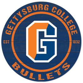 Jardine - Blue Gettysburg Bullets 20'' x 20'' Indoor/Outdoor Circle Sign - Orange