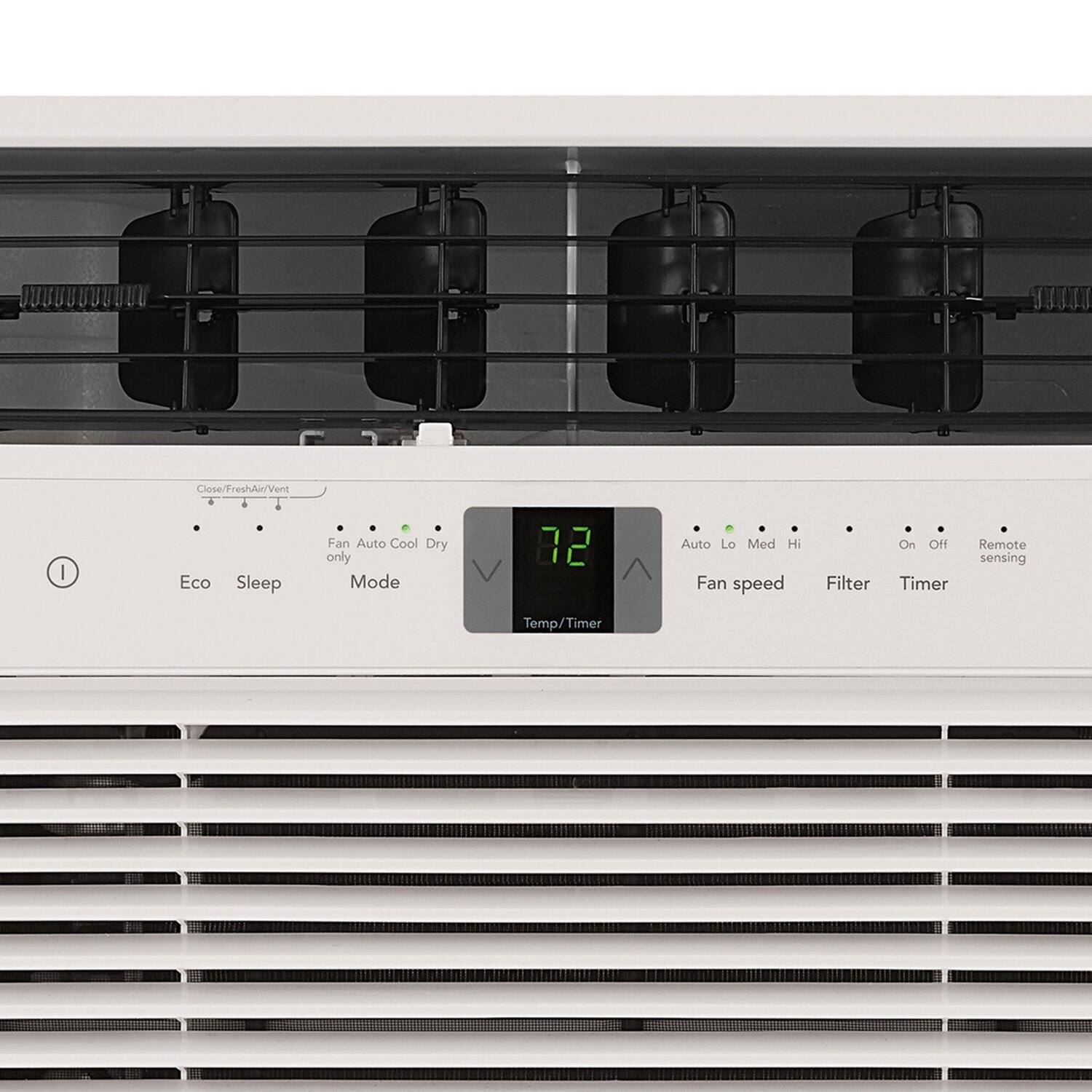 Close/FreshAir/Vent  
Eco Sleep Fan Auto Cool Dry only Mode  
V 72  
Auto Lo Med Hi  
Fan speed  
Filter On Off  
Timer  
Remote sensing Temp/Timer