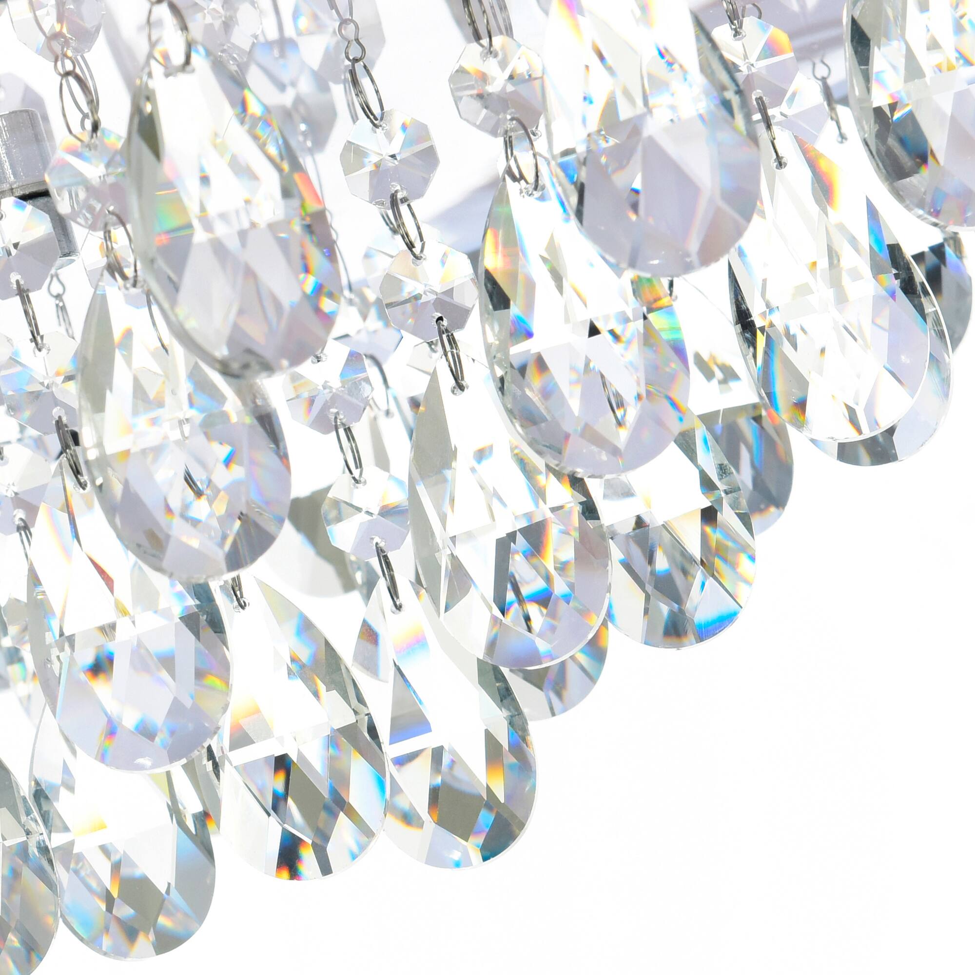 Back. CWI Lighting - Dash 4 Light Drum Shade Flush Mount With Chrome Finish - Chrome.