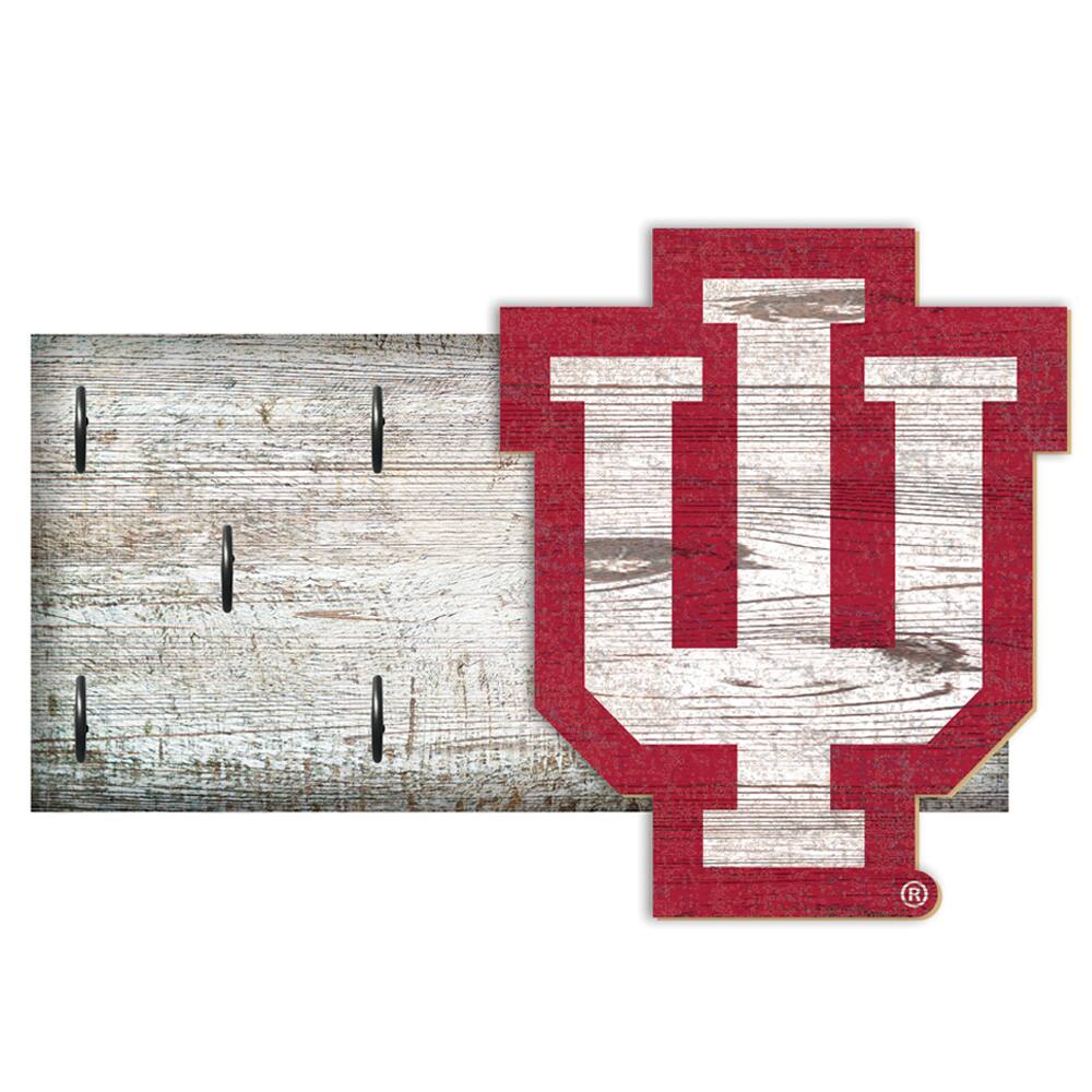 Indiana Hoosiers 6" x 12" Mounted Key Holder