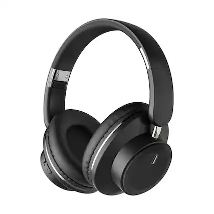 Front. Cluzine - Wireless Stereo Gaming Headphones, Foldable On-Ear Headset for Gaming Music and Calls - Black.