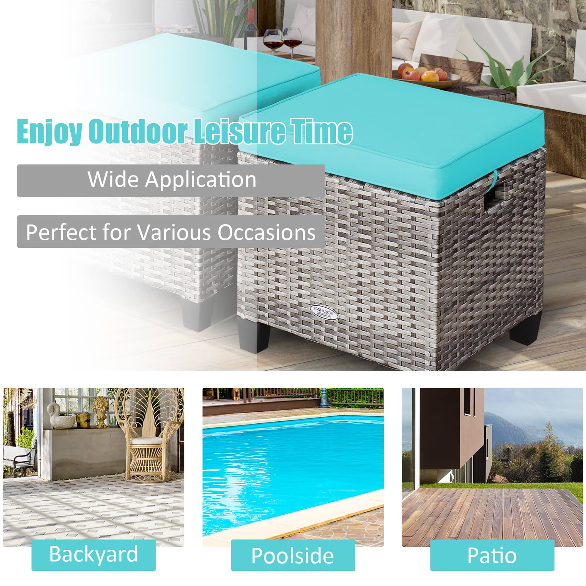 Enjoy Outdoor Leisure Time

Wide Application

Perfect for Various Occasions

Backyard

Poolside

Patio