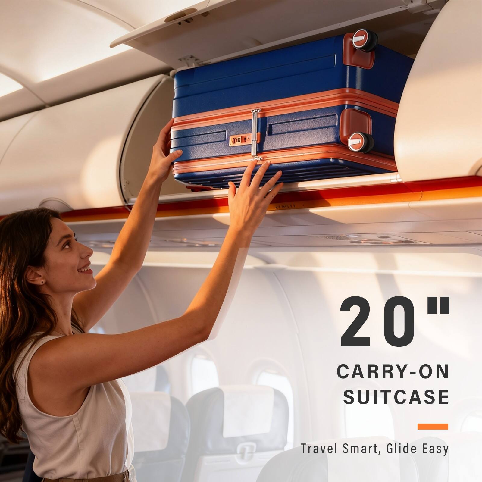 20" CARRY-ON SUITCASE  
Travel Smart, Glide Easy