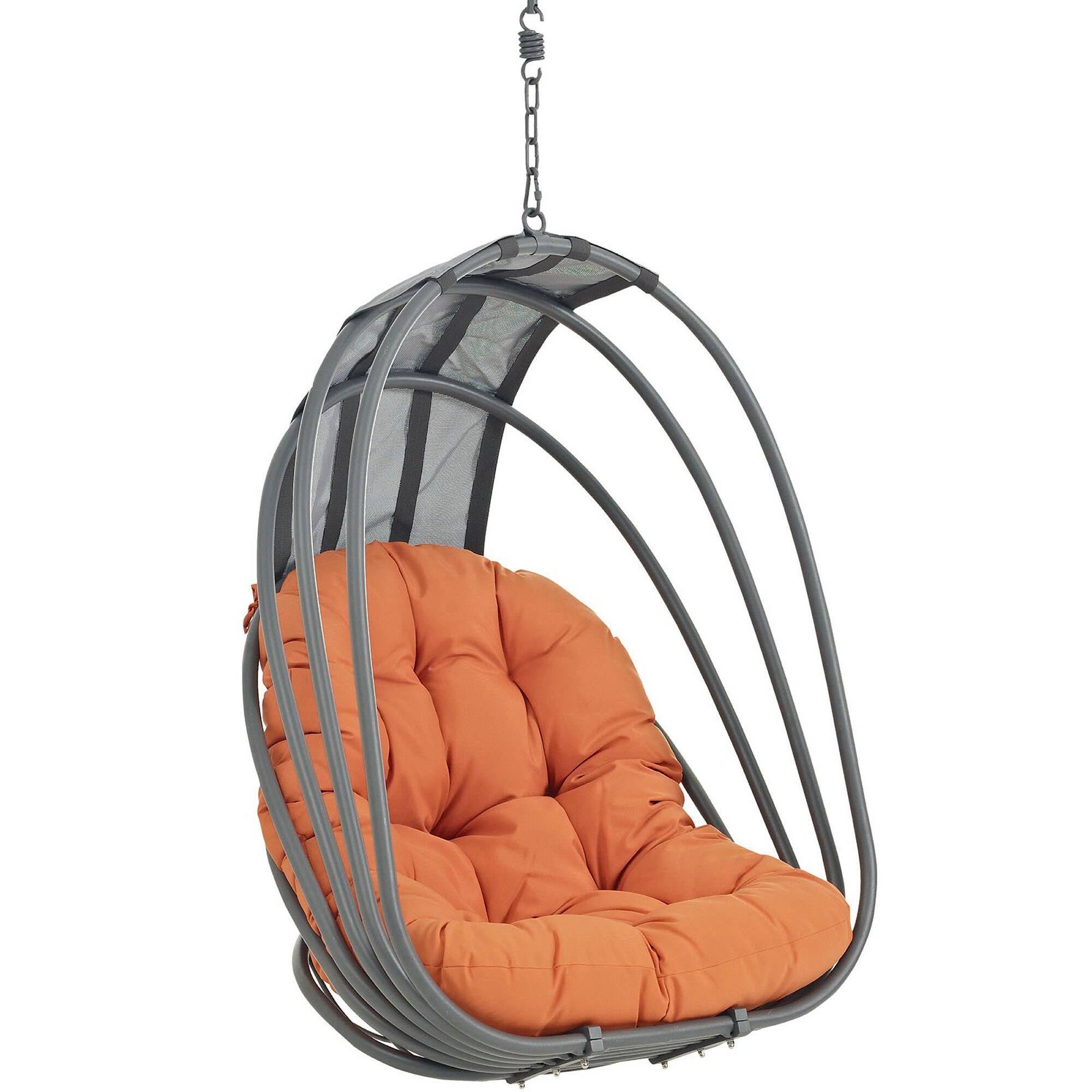 Alt View 1. Modway - Whisk Outdoor Patio Swing Chair Without Stand by Modway - Orange.