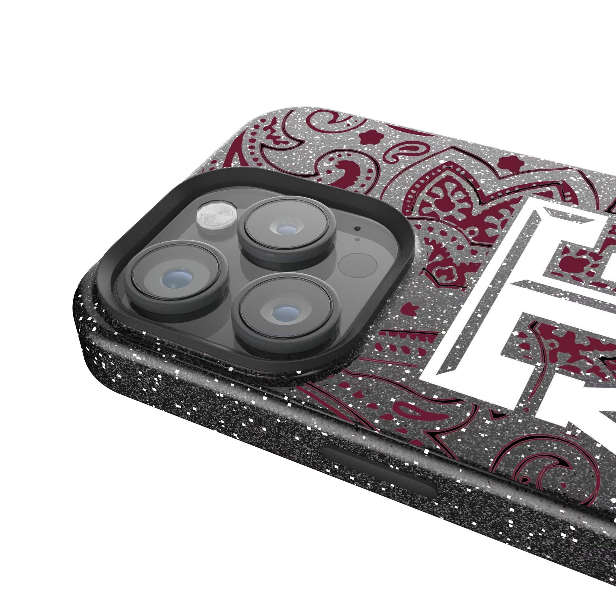 Alt View 3. Keyscaper - Texas A&M Aggies Paisley Bling iPhone Case - 16 - Black.