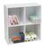Front. Kings Brand Furniture - Kings Brand Furniture White Wood 4 Cube Organizer Storage Bookcase - White.
