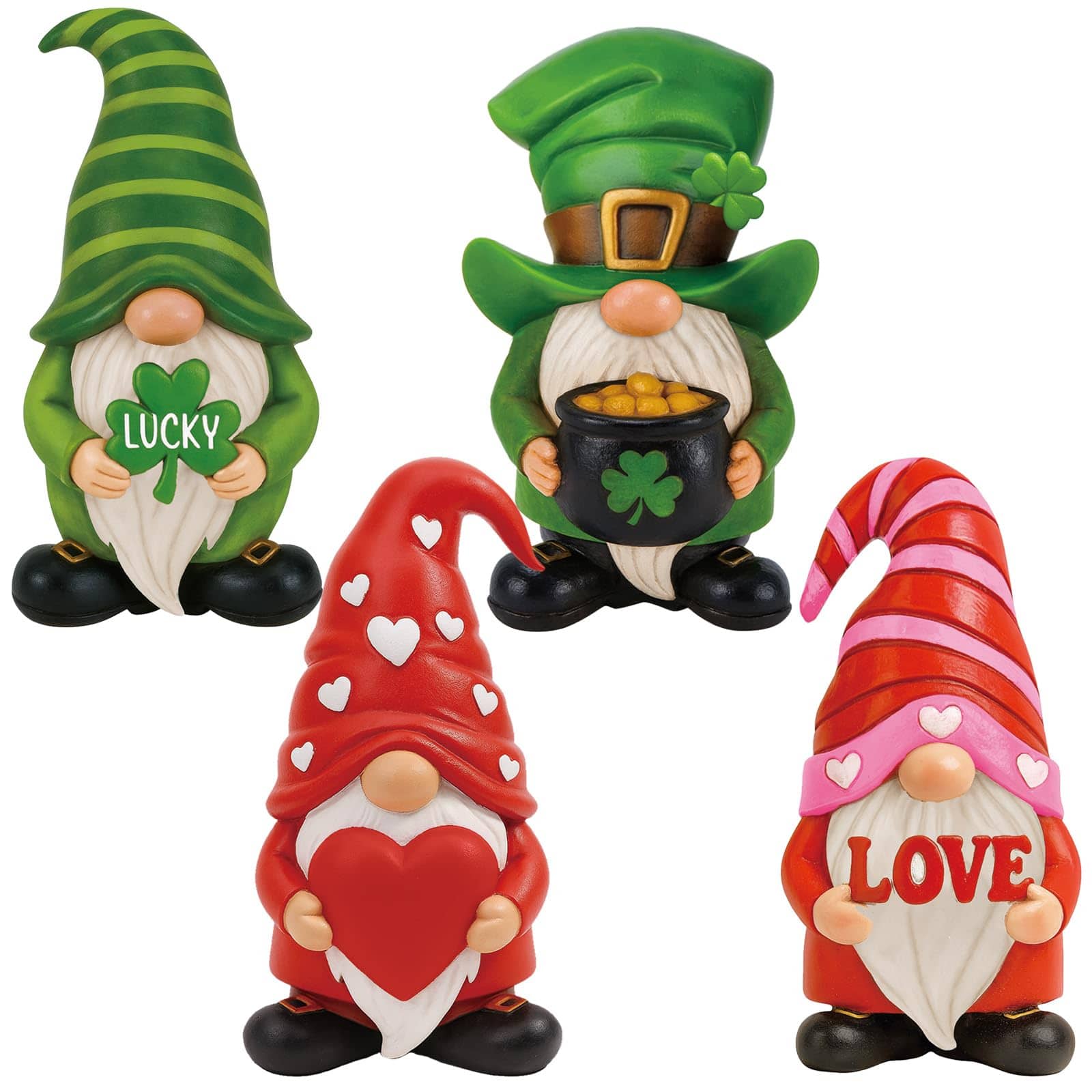 Refined Abode Design - Gingerbread Christmas Tree Figurines Tabletop Decorations Cone Decor Xmas Home Centerpieces Tiered Tray - Multi