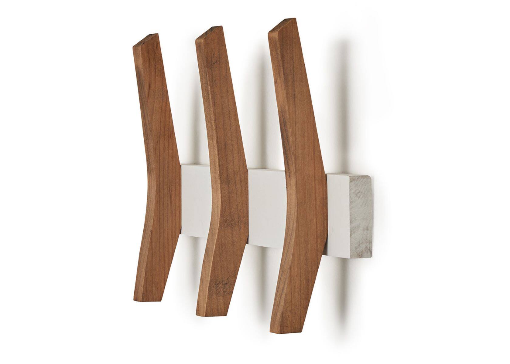 Alt View 11. TRINITY - DRAKESTONE Mid-Century Coat Rack w/ 3 Wooden Hooks White - White.