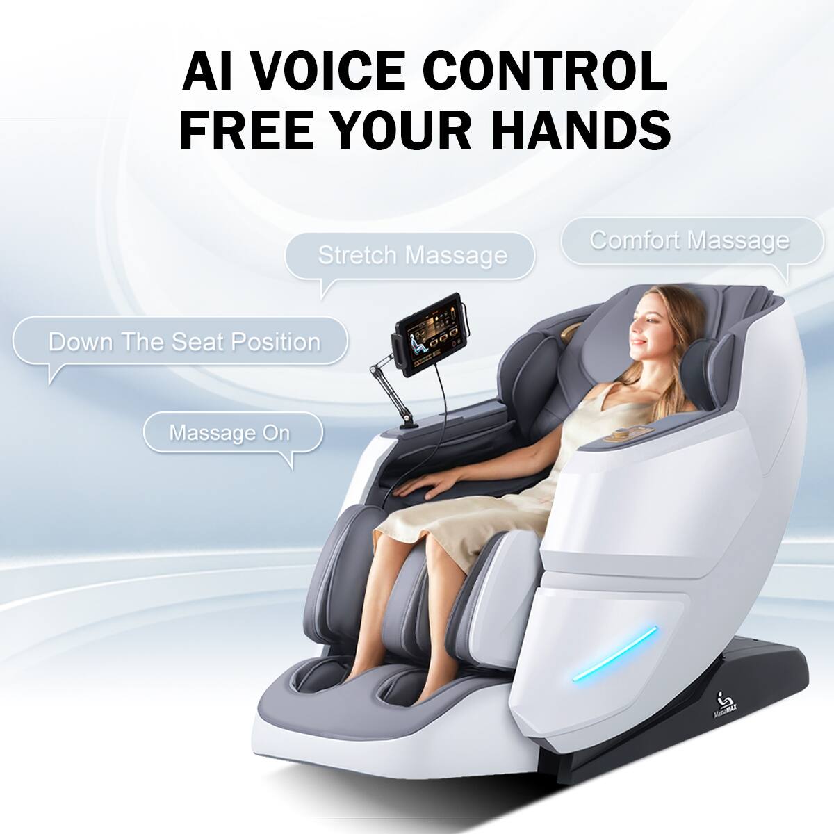 AI Voice Control Free Your Hands  
Stretch Massage  
Comfort Massage  
Down The Seat Position  
Massage On
