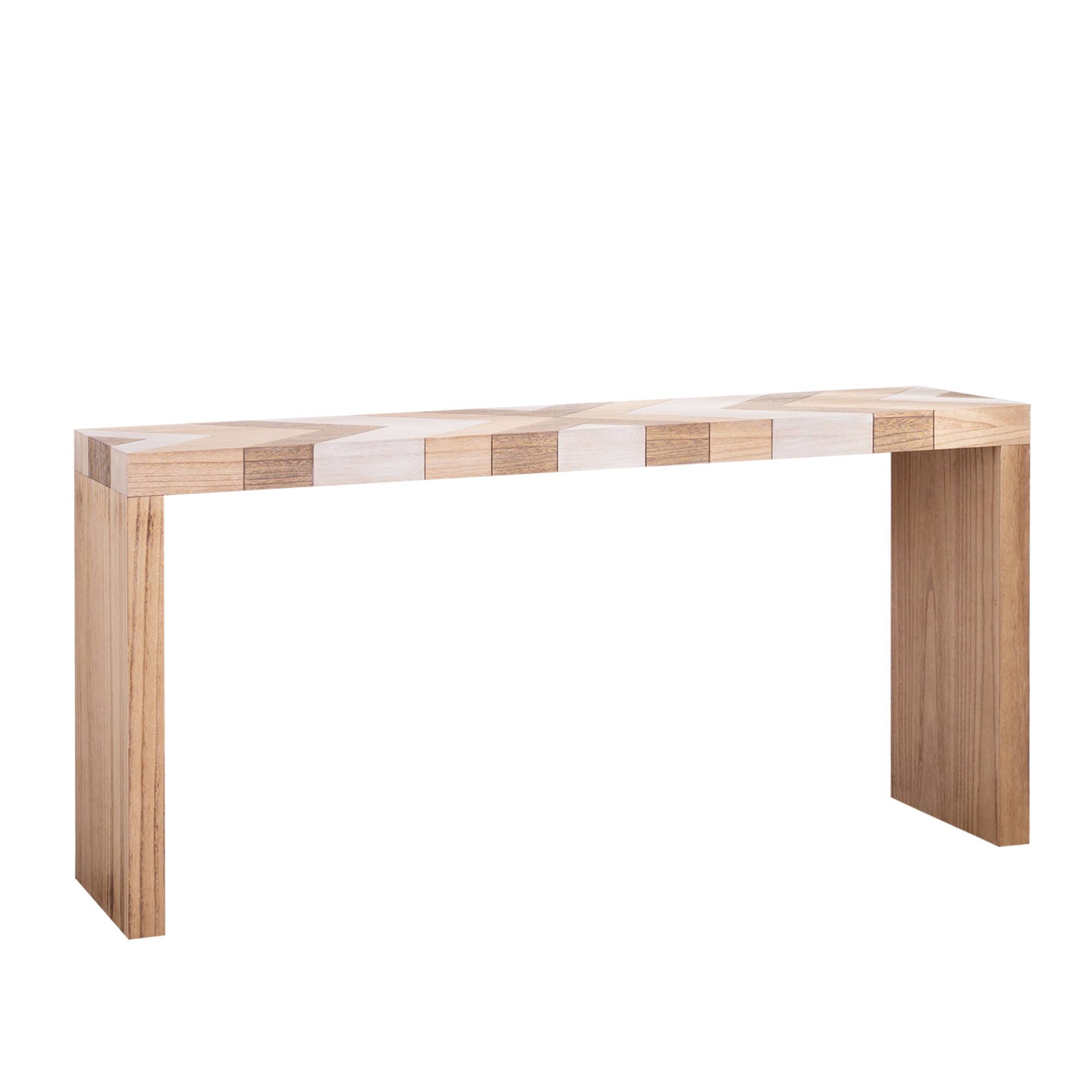Alt View 5. GOODSILO - Modern Chevron Pattern Console Table with Geometric Design for Entryway Living Room or Office - Multi.