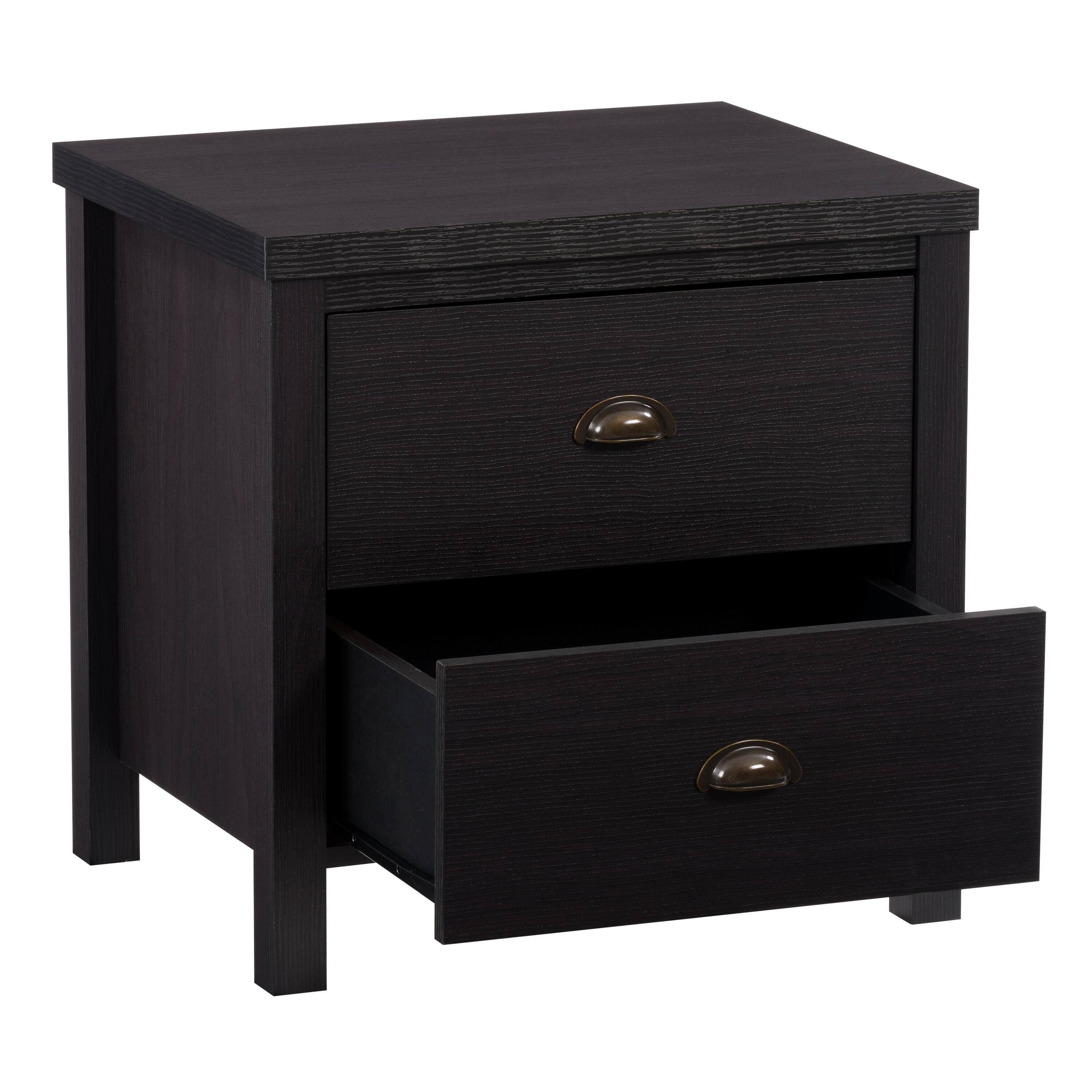 Alt View 11. CorLiving - Boston 2-Drawer Night Stand - Brown.