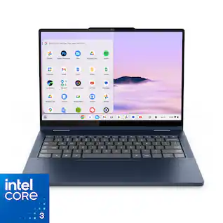 Lenovo - Chromebook Plus 2-in-1 14" Full HD Touchscreen Laptop - Intel Core 3 Processor N355 2025 - 8GB Memory - 128GB UFS - Cosmic Blue