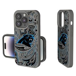 Keyscaper - NFL - Carolina Panthers Paisley iPhone Soft Touch Case - 15 - Gray