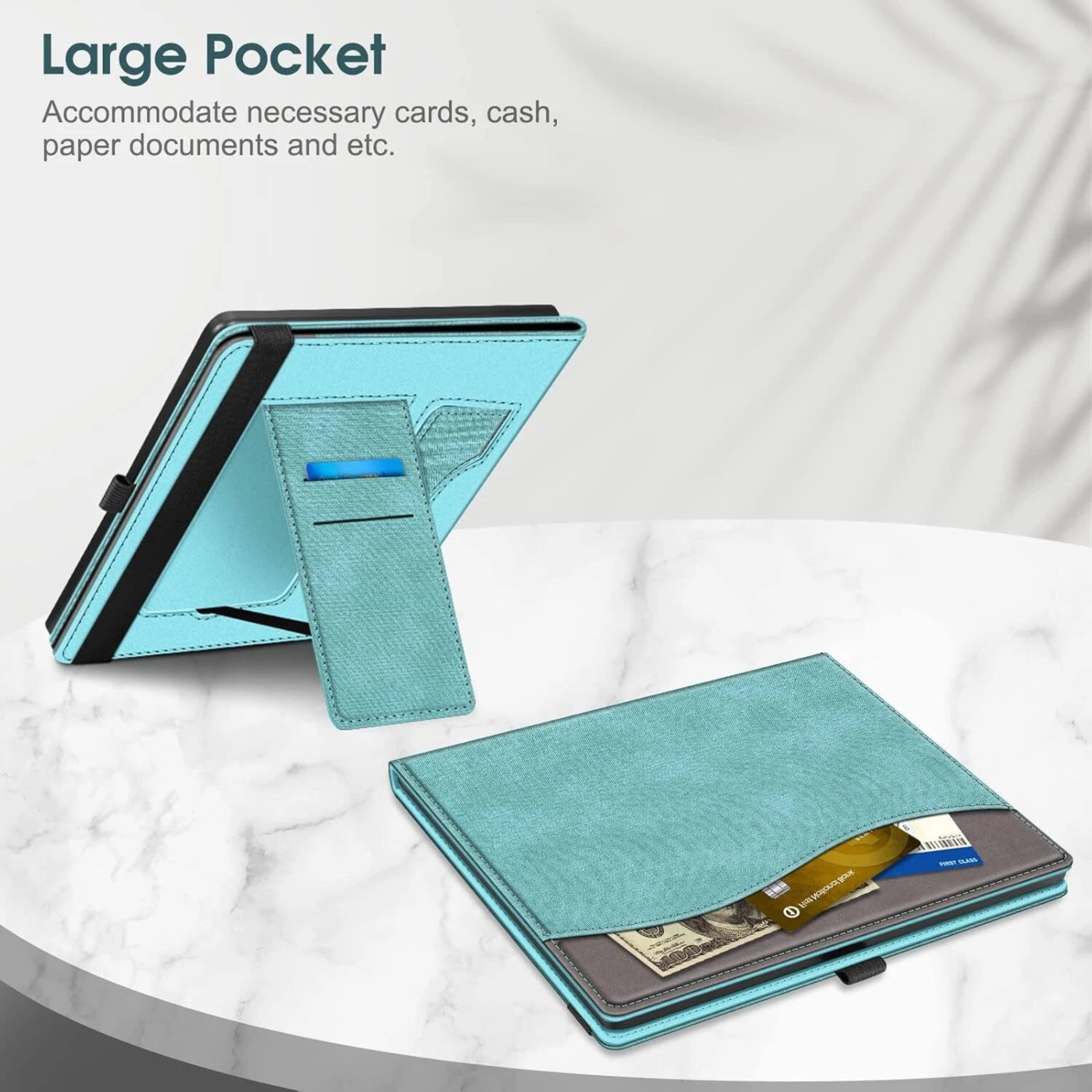 Large Pocket  
Accommodate necessary cards, cash, paper documents and etc.