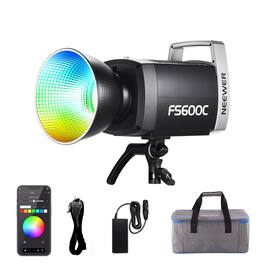 Neewer - 600W RGB LED Video Light with APP & DMX Control - High Power COB Spotlight for Studio Photography & Streaming - Black