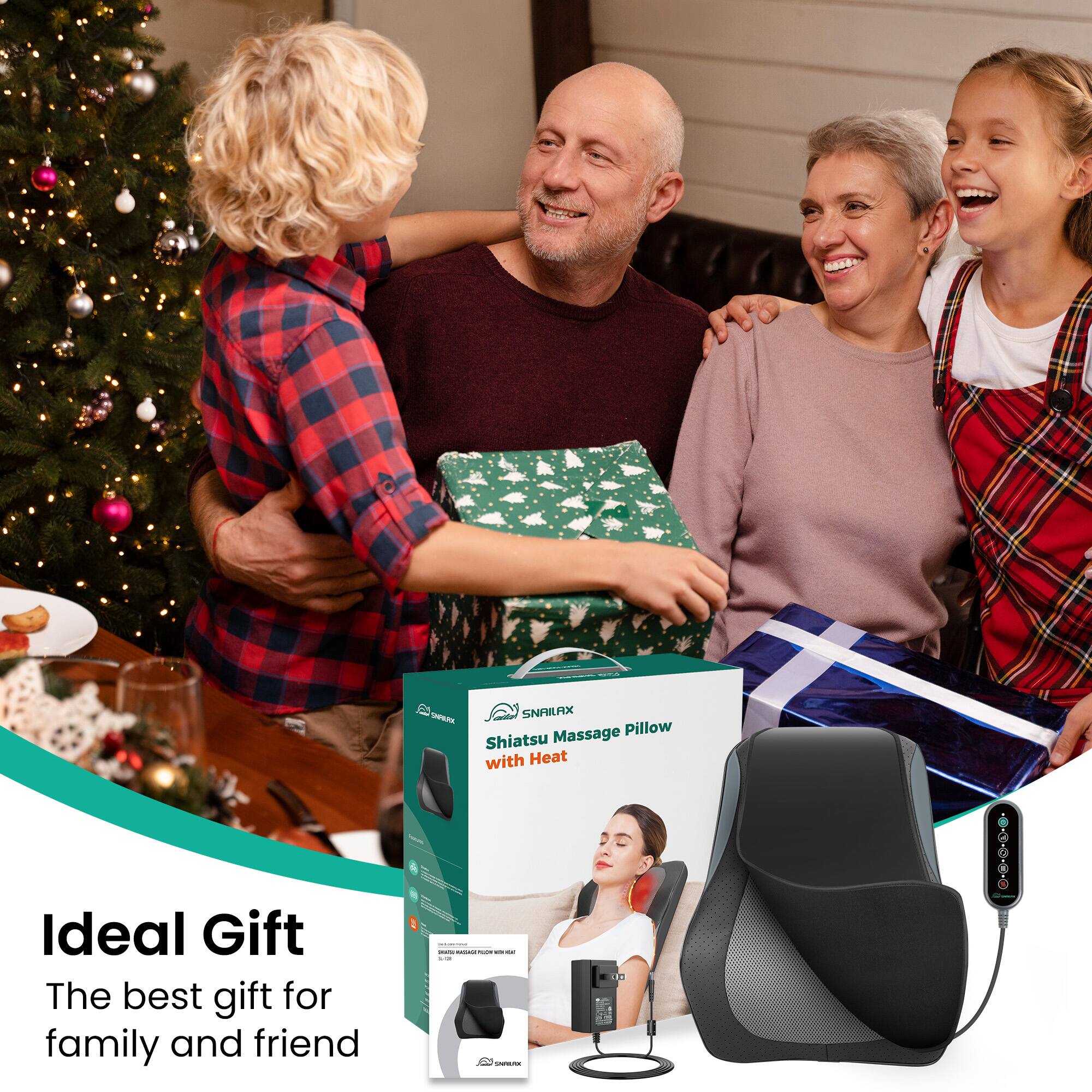 SNARLAX Massage Pillow Shiatsu with Heat - Ideal Gift: The best gift for family and friends!