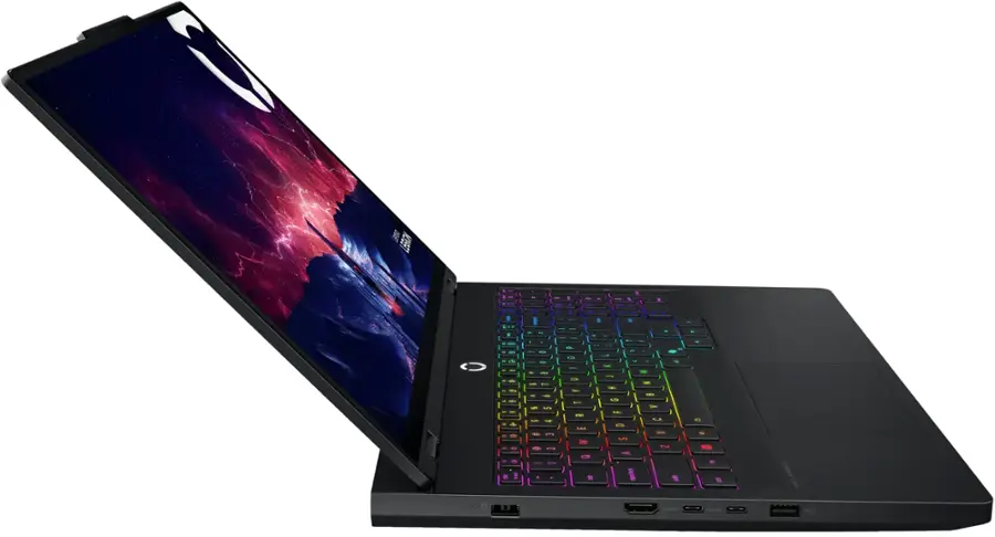 I have corrected the text in the image to read: "I have a 30E laptop with a colorful keyboard."