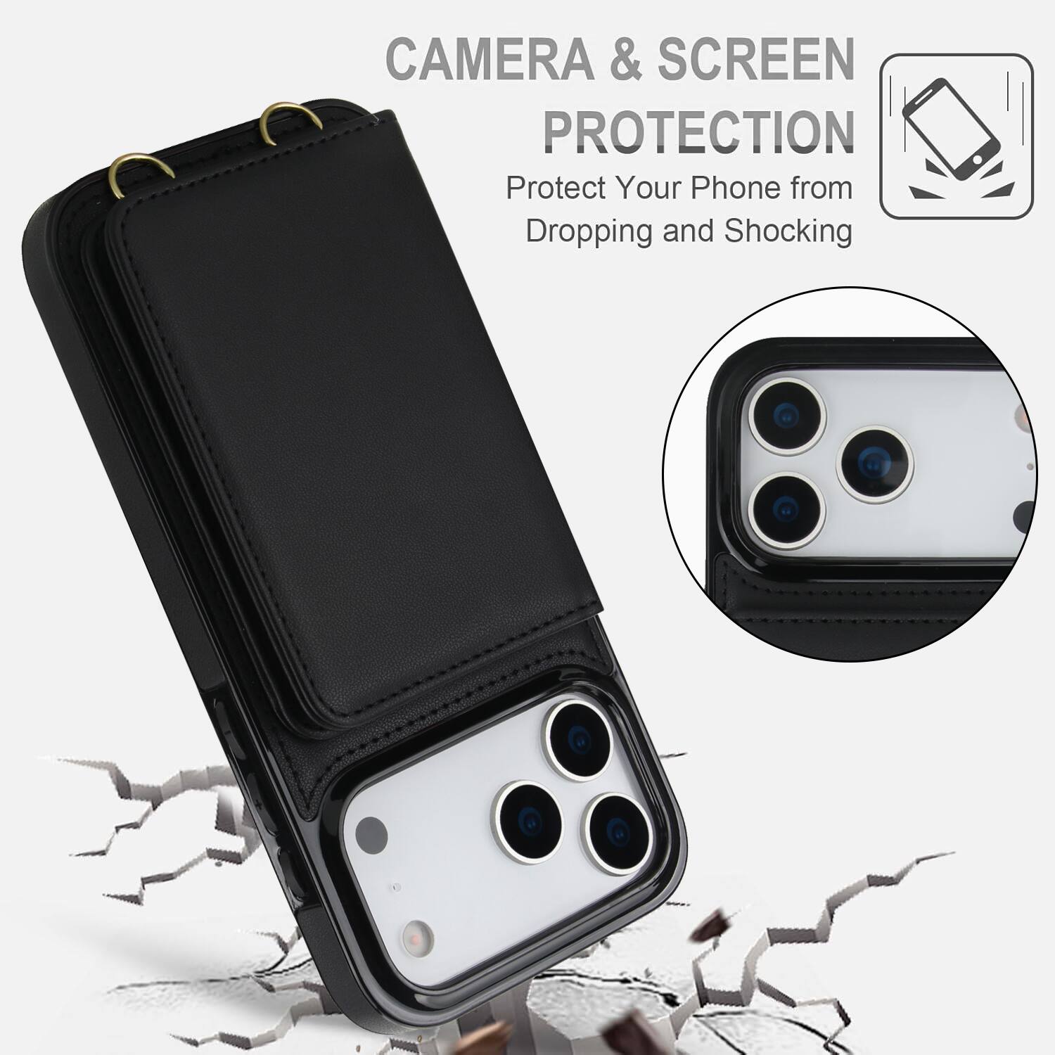 CAMERA & SCREEN PROTECTION  
Protect Your Phone from Dropping and Shocking