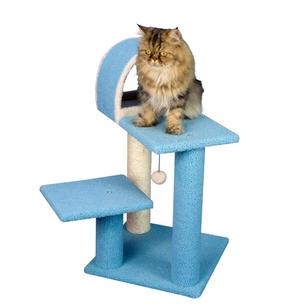 Armarkat - 29 Real Wood Cat Tree With Scratcher And Tunnel For Squeeze - Blue price history on PriceWatchPro