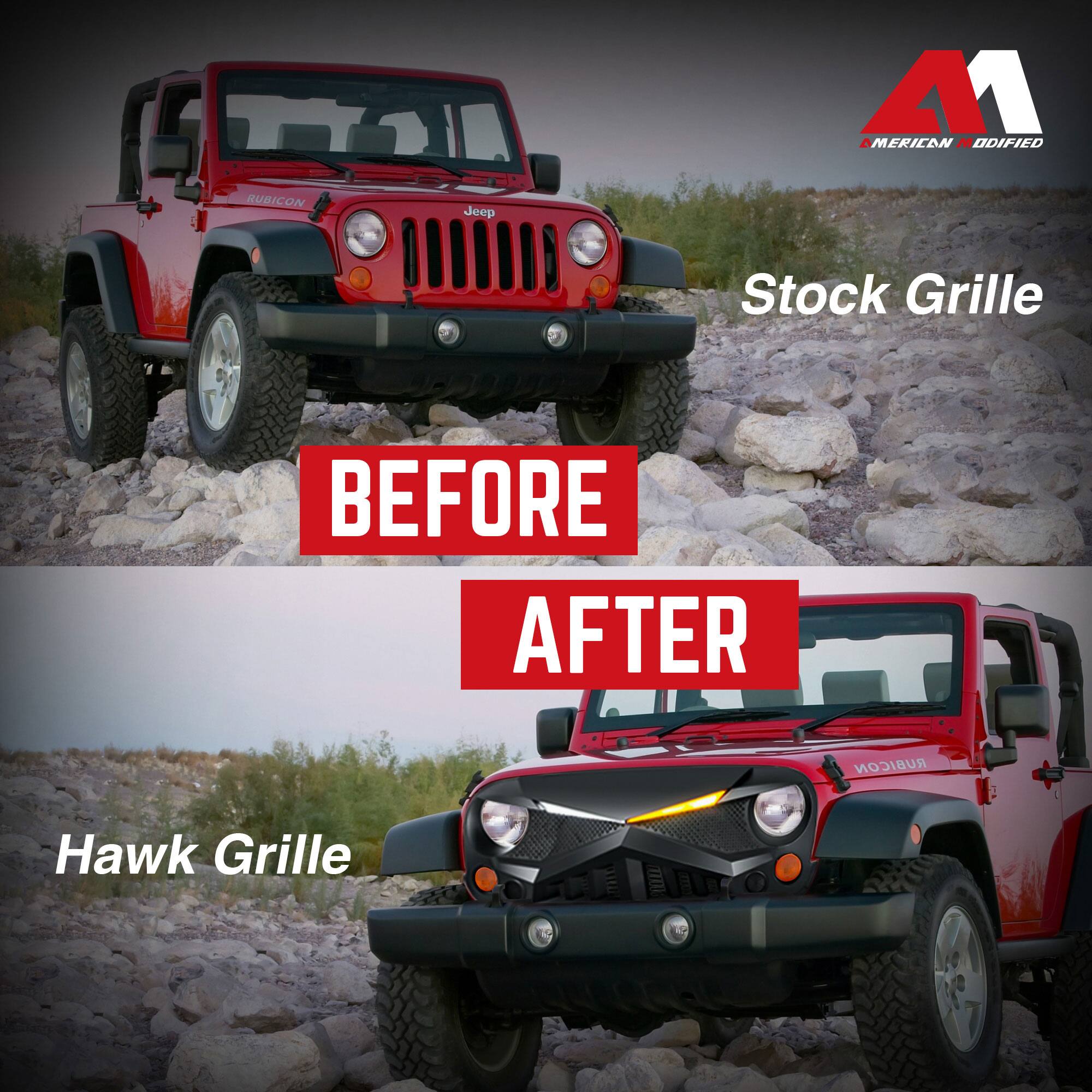**Before After**

**Stock Grille**

**Hawk Grille**