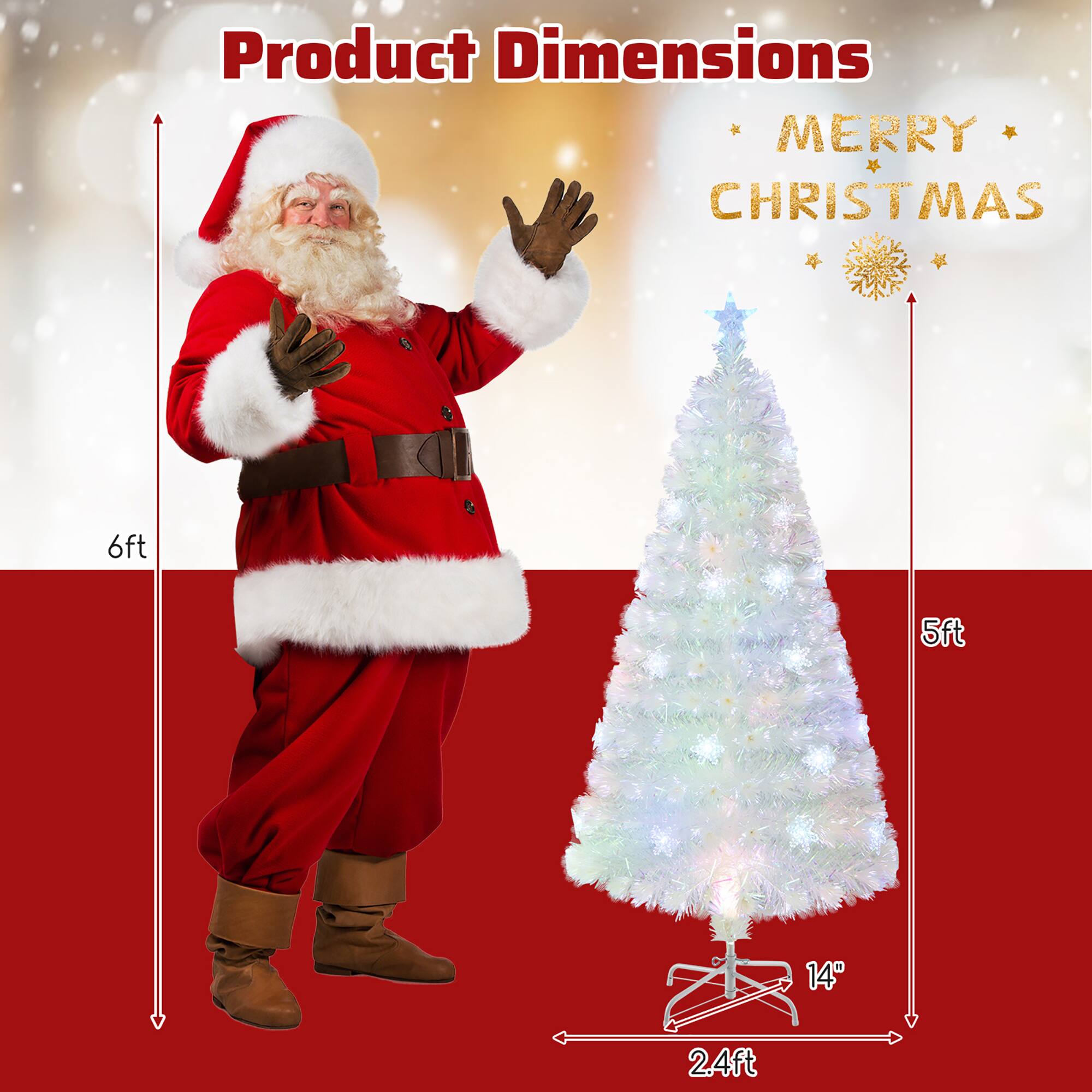 Product Dimensions

MERRY CHRISTMAS

6ft

5ft

14"

2.4ft