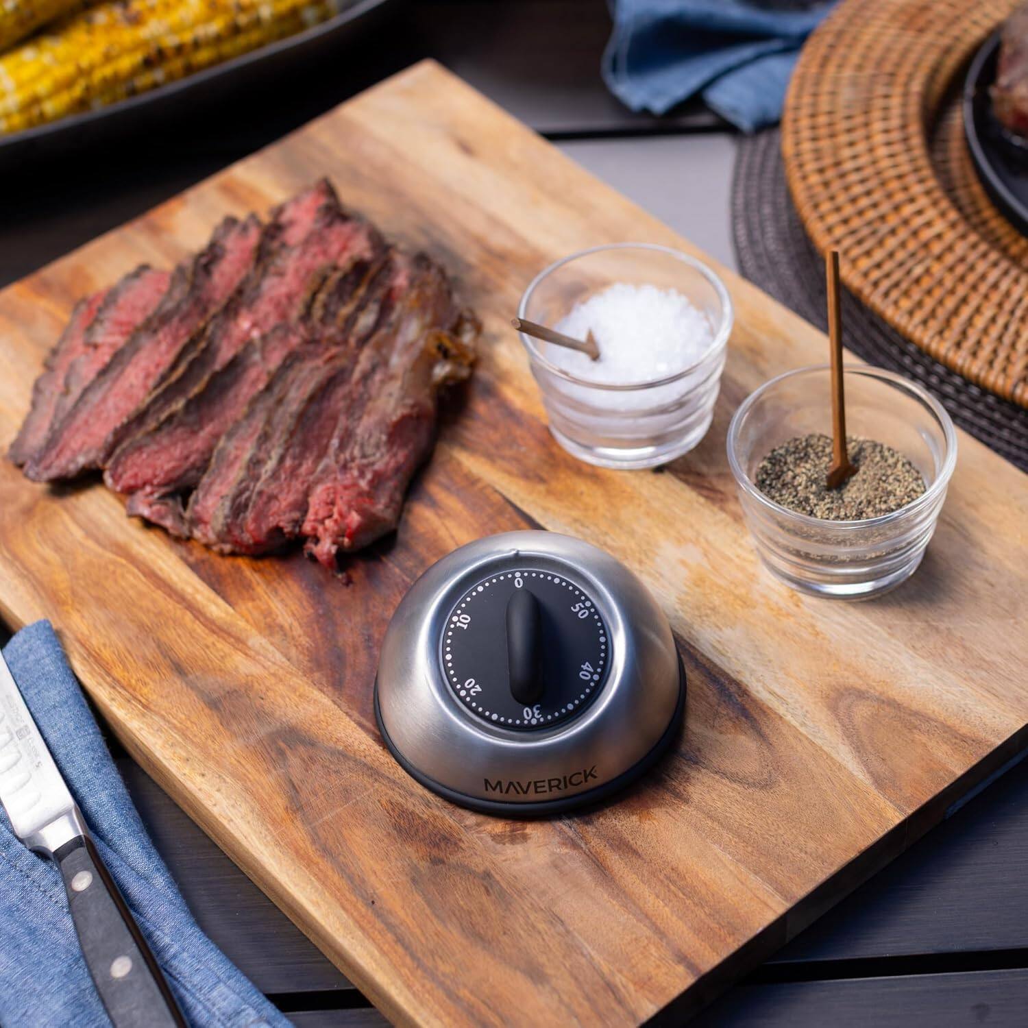 Alt View 2. Maverick - Classic Metal Timer - Silver.