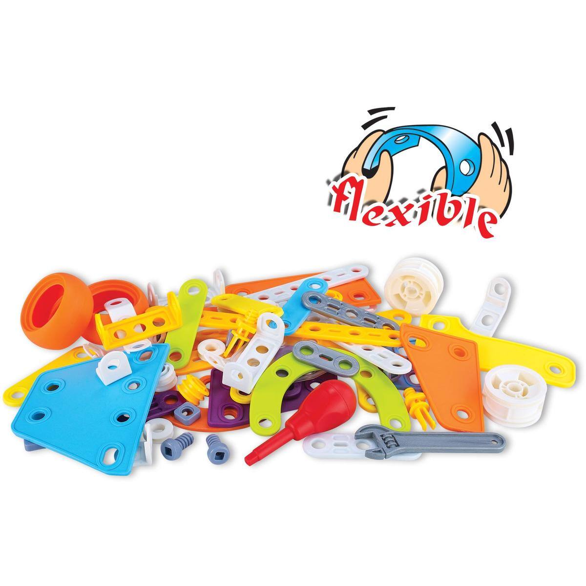 Back. JuzToys - STEM Toys Building Toys For Kids, 148pcs (5 Model) Take Apart Toy, Helicopter, Van, Bulldozer, Racing Car, Motorboat - Multi.