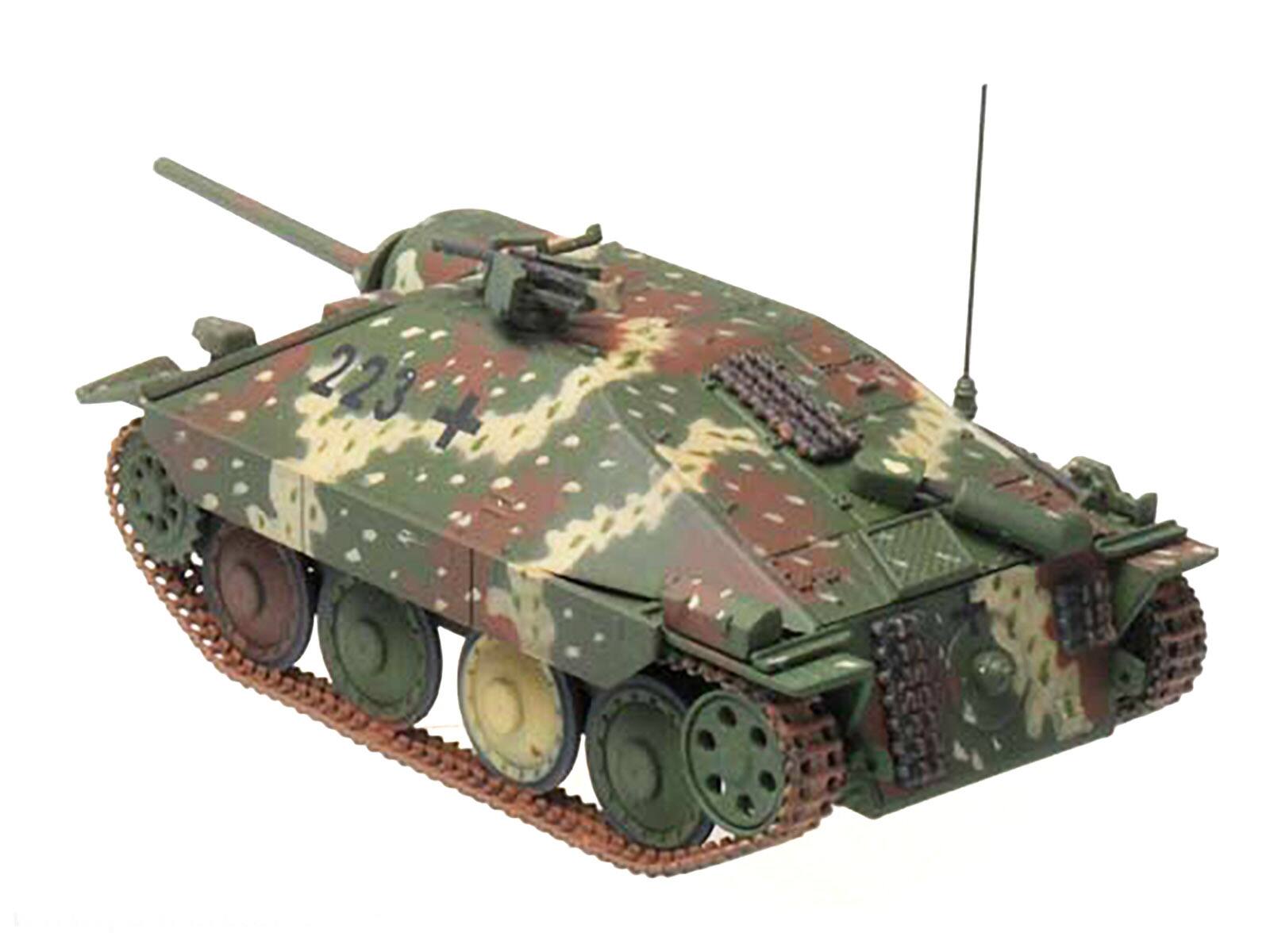 Left. Panzerstahl - Hetzer (Mid Prod) Tank Destroyer "#223 H.Pz.Jg.Abt 741 Western Front" (1944) German Army 1/72 - Multicolor.