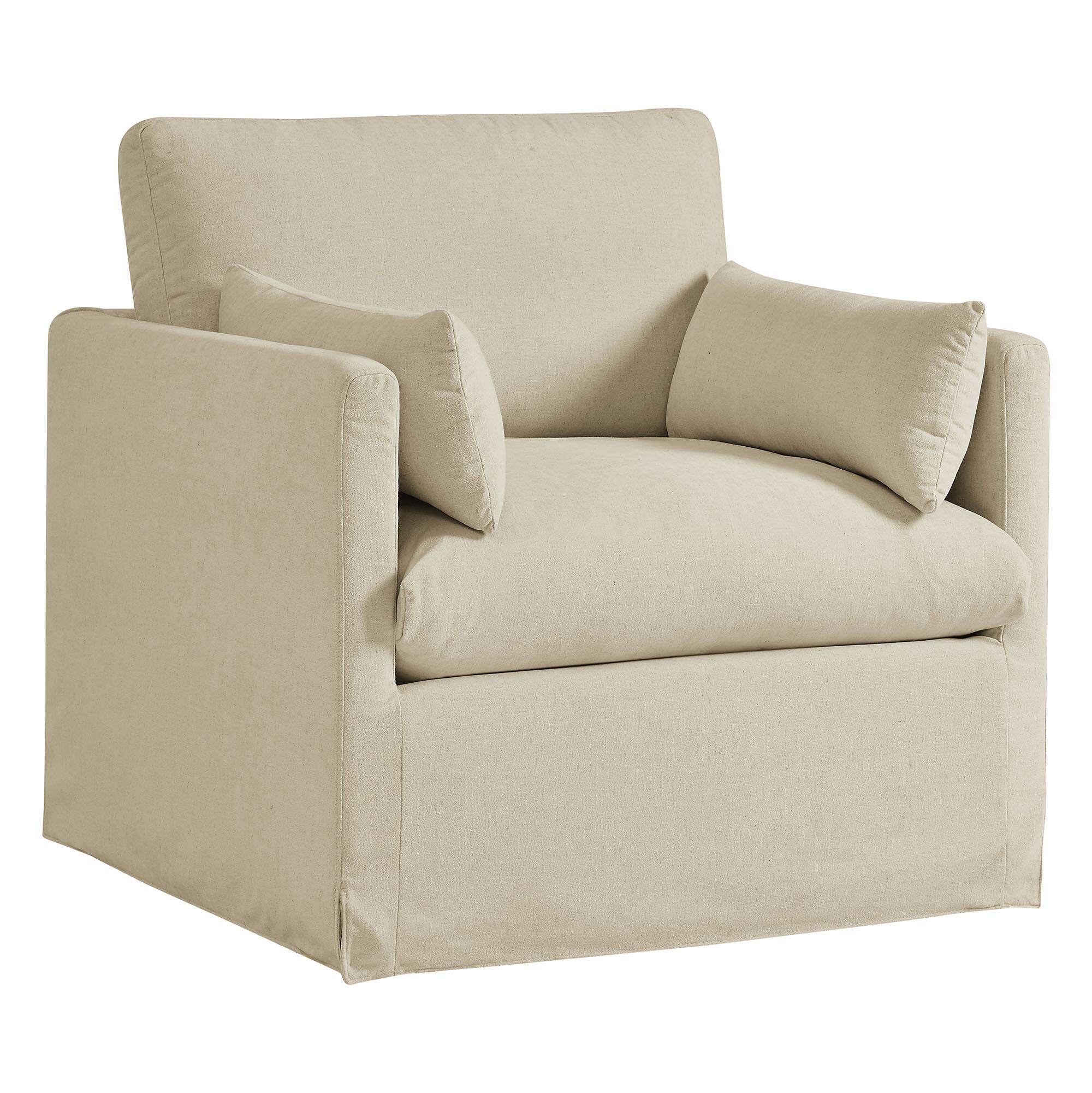 Angle. Modway - Wellfleet Slipcovered Linen-Blend Armchair by Modway - Linen.