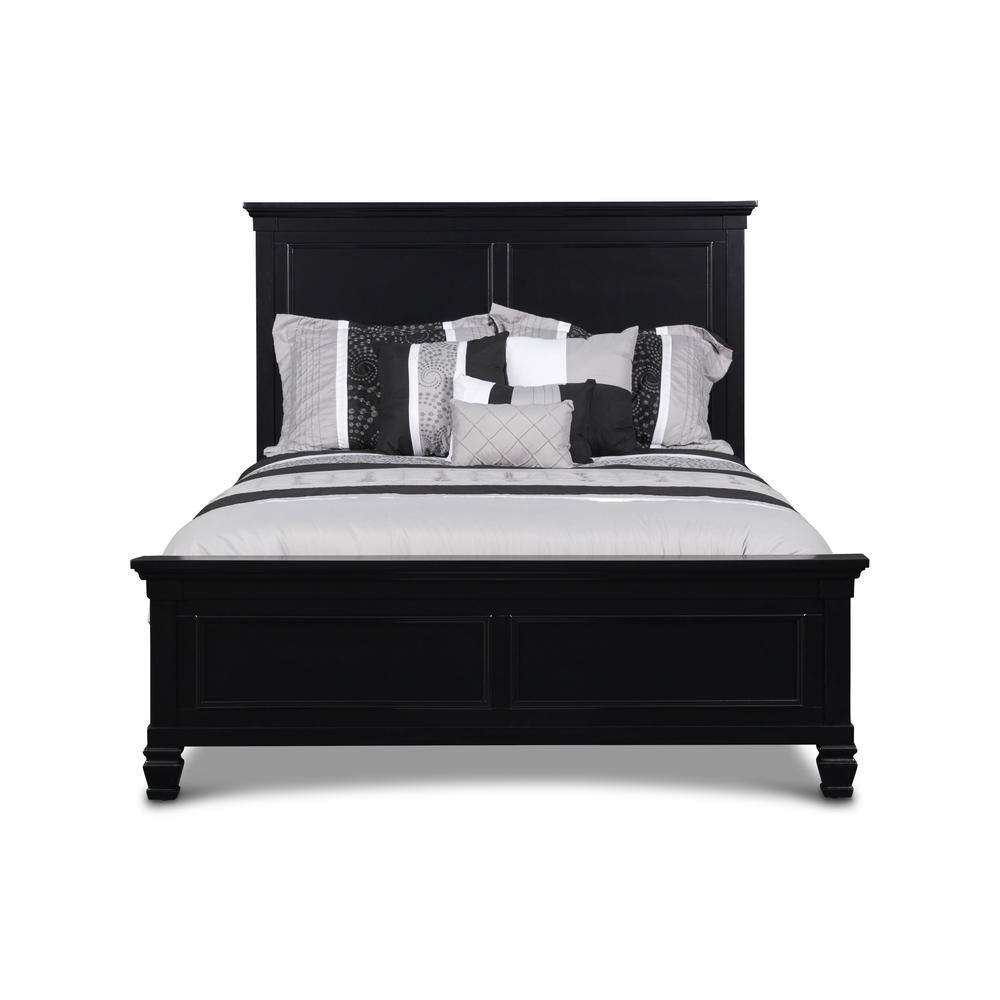 Alt View 2. New Classic Furniture - Furniture Tamarack Contemporary Solid Wood 4/6 Full Bed in Black - Black.