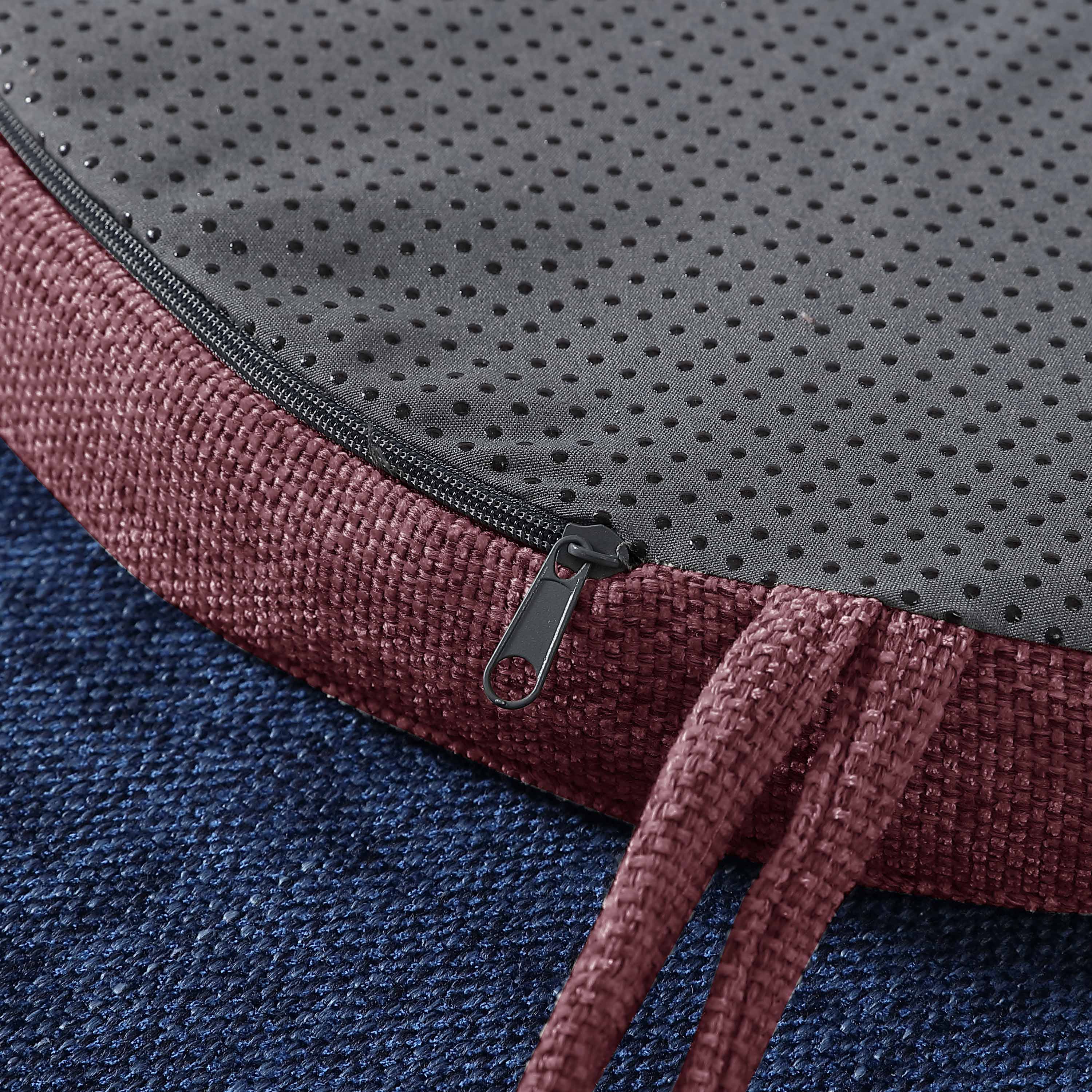 Alt View 1. Sweet Home Collection - U-Shape Molded 100% High Density Memory Foam Chair Pads With Ties, 4-Pack - Wine.