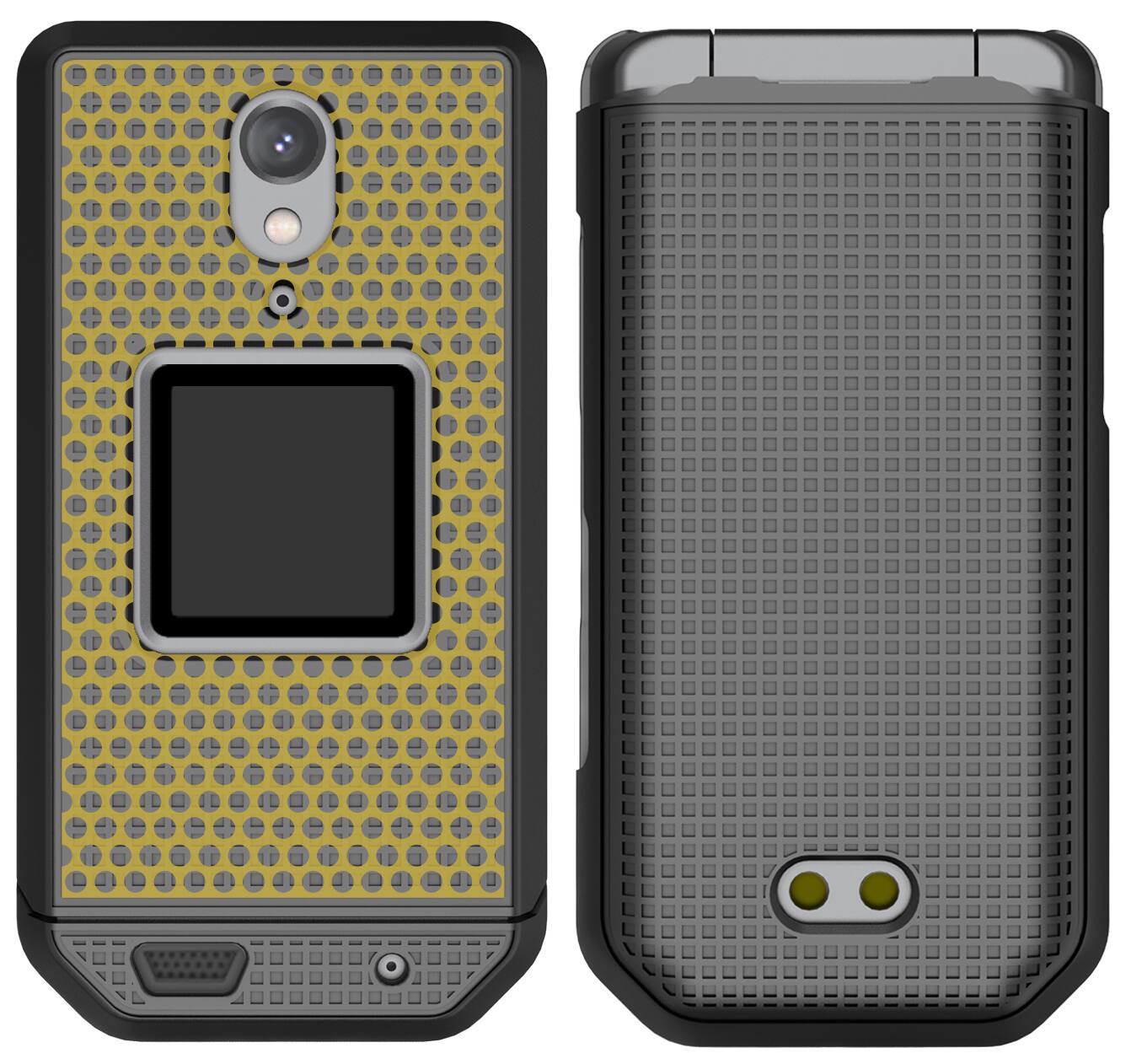 Alt View 4. Nakedcellphone - Case and Belt Clip Holster for CAT S22 Flip Phone Communicator - Gold.