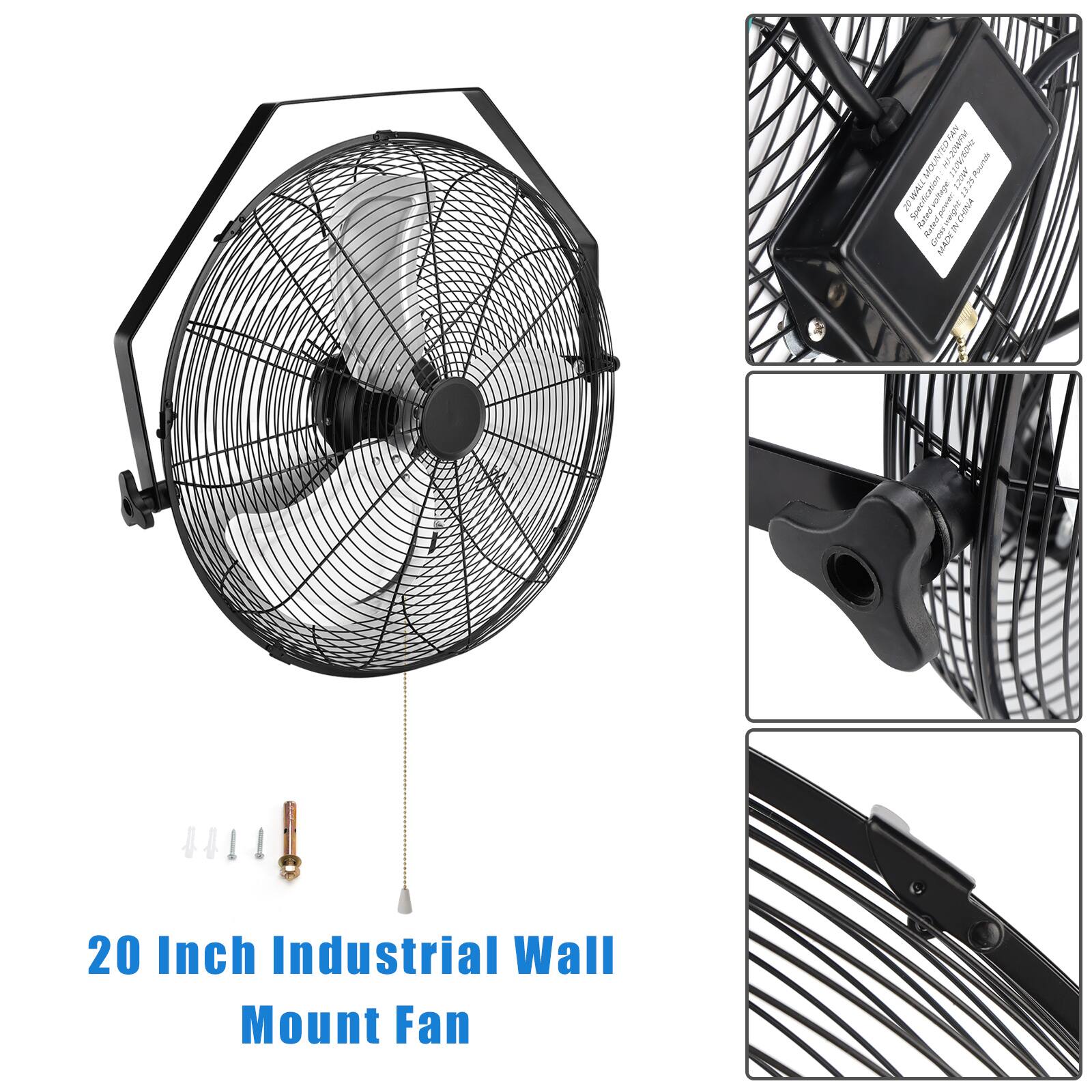 20 Inch Industrial Wall Mount Fan