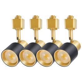 Dazzed Corner - 10W LED H-Type Dimmable Track Lighting Heads, Pack of 4 - Gold