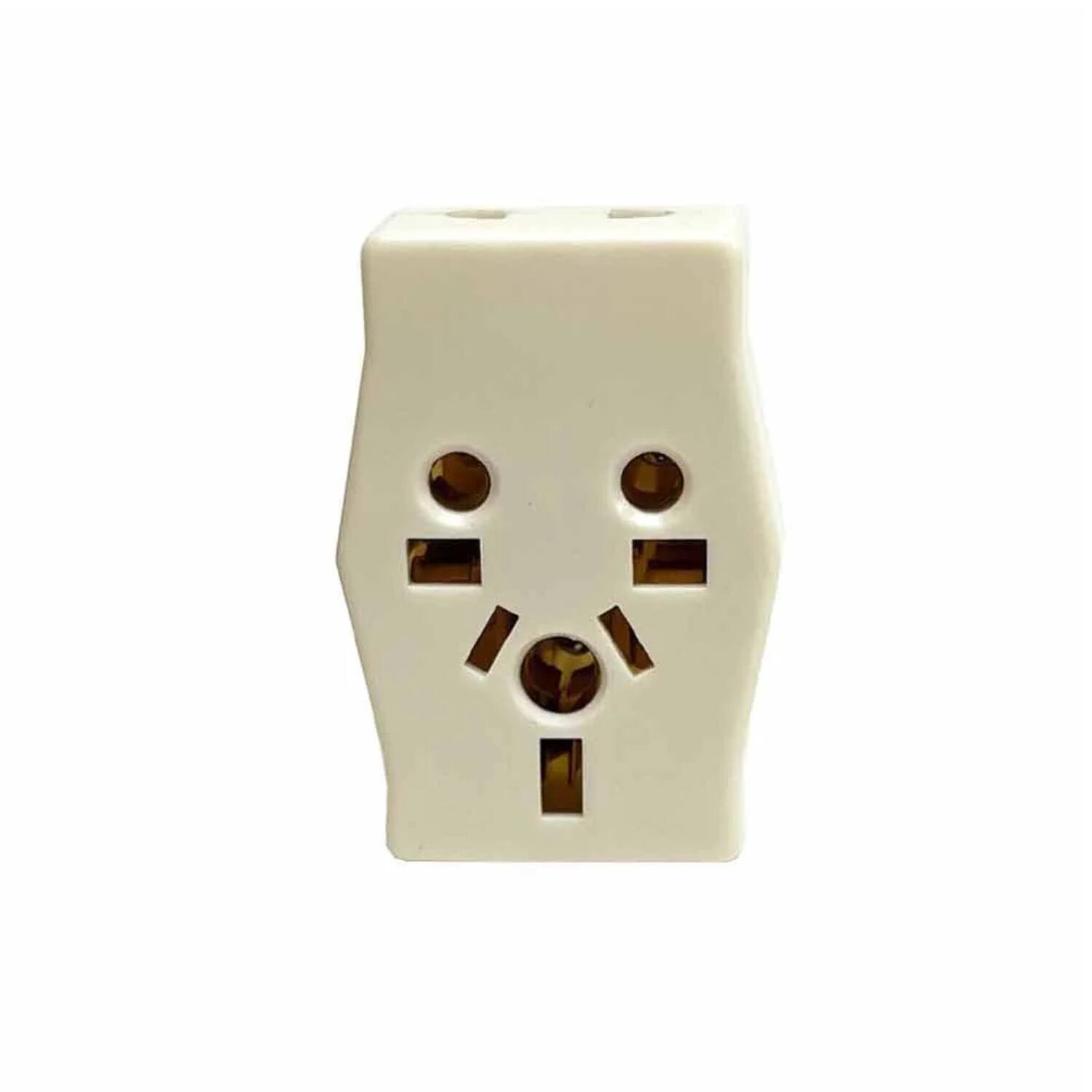 Back. Home Collection - 2 Pack Universal Travel Adapter Plug - WHITE.