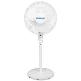 Hurricane - Supreme 16" 3 Speed Oscillating Stand Pedestal Fan with Remote - White