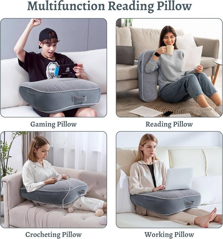 Multifunction Reading Pillow

- Gaming Pillow
- Reading Pillow
- Crocheting Pillow
- Working Pillow