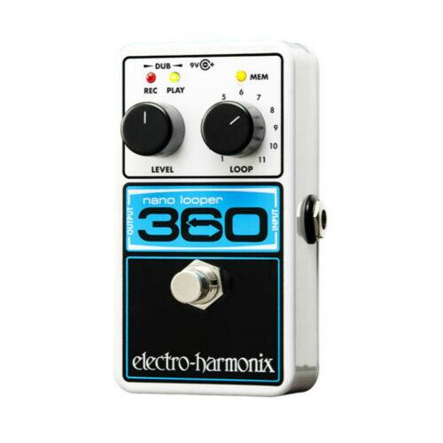 DUB 1 9V REC PLAY I 5 MEM 6 7 8 9 LEVEL 10 I 11 LOOP nano looper OUTPUT 360 INPUT electro-harmonix