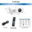 In the box Home Cinema 3800 6.5" H EPSON 13.0" D 16.1" W A - 1 CO a  -- -- I : : uae Caloap - - : - - - F - -  - - Lte : - : * . Fow - - -  - . - : - : - I 1 dde EPSON Power cord Remote control with AA batteries Quick Setup Guide