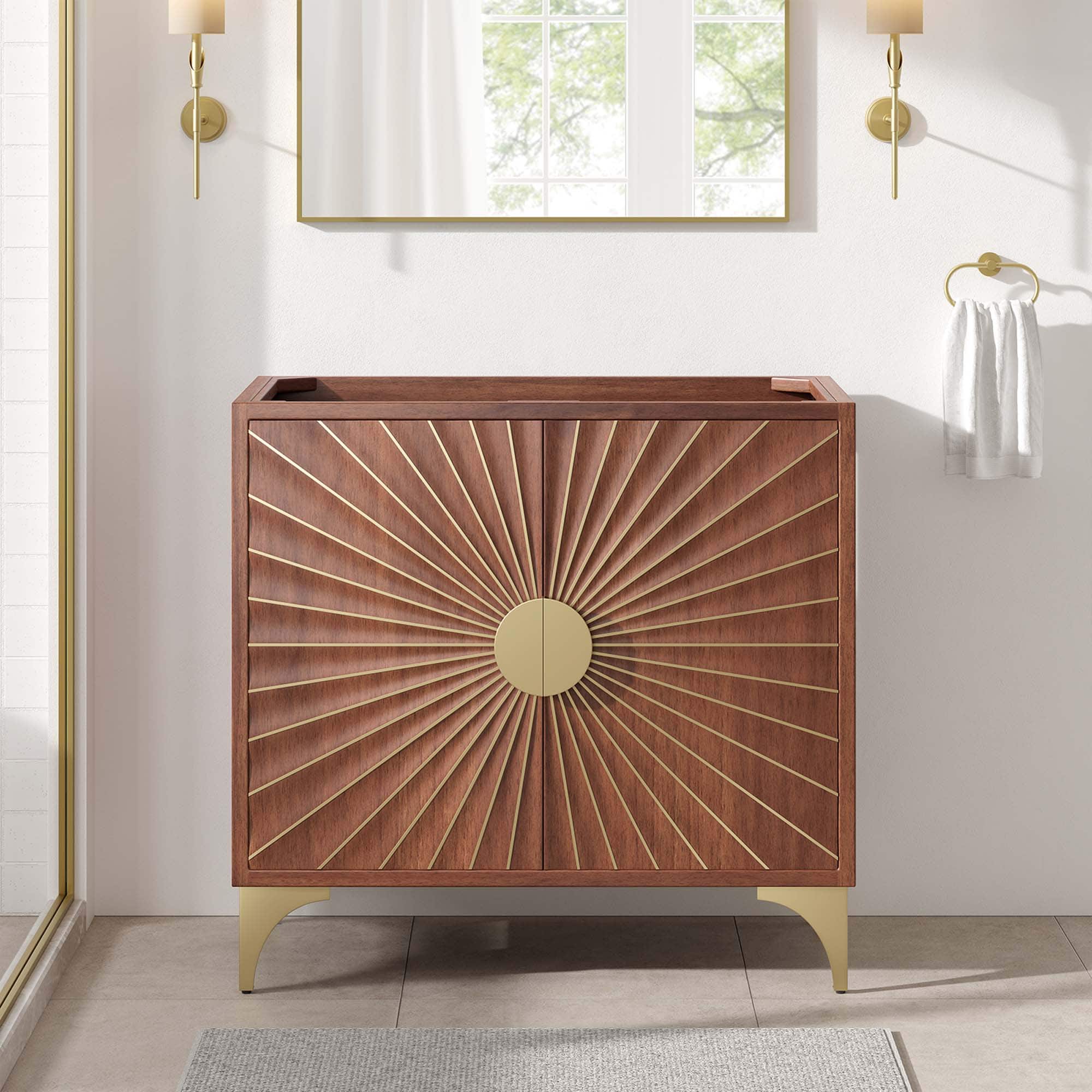 Daylight Bathroom Cabinet Basin Not Included by Modway - Walnut