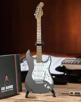 Eric Clapton - Axe Heaven Metallic Pewter Finish Fender Stratocaster Mini Guitar Replica Collectible - Collectibles - Multicolor