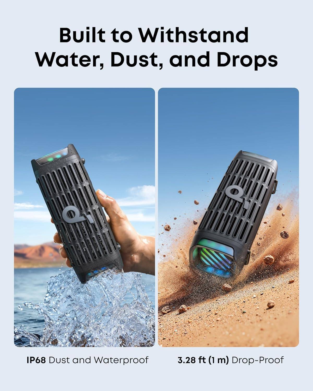 Built to Withstand Water, Dust, and Drops

IP68 Dust and Waterproof

3.28 ft (1 m) Drop-Proof